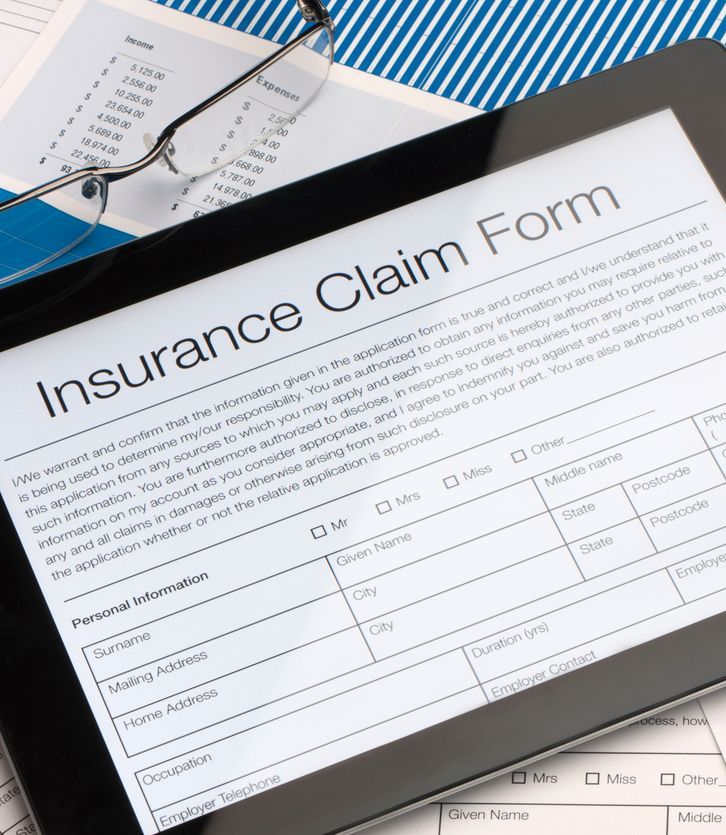 Online insurance claim form